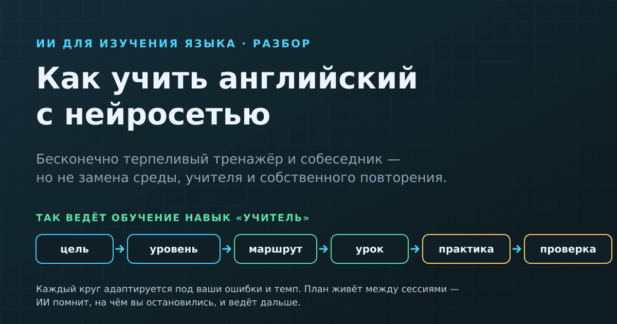 Как учить английский с нейросетью: что ИИ правда умеет, а что нет