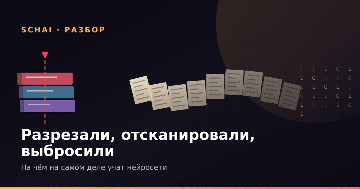 Книгу разрезали, отсканировали, выбросили: на чём учат нейросети