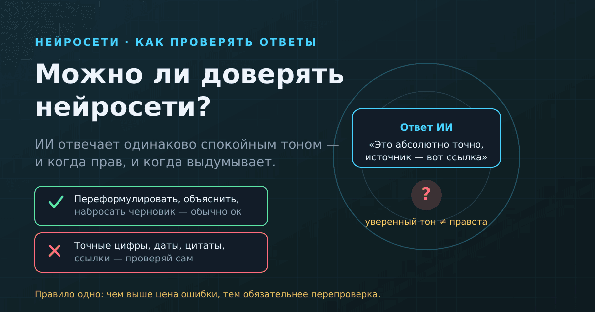 Можно ли доверять нейросети: как проверять ответы ИИ и ловить ошибки