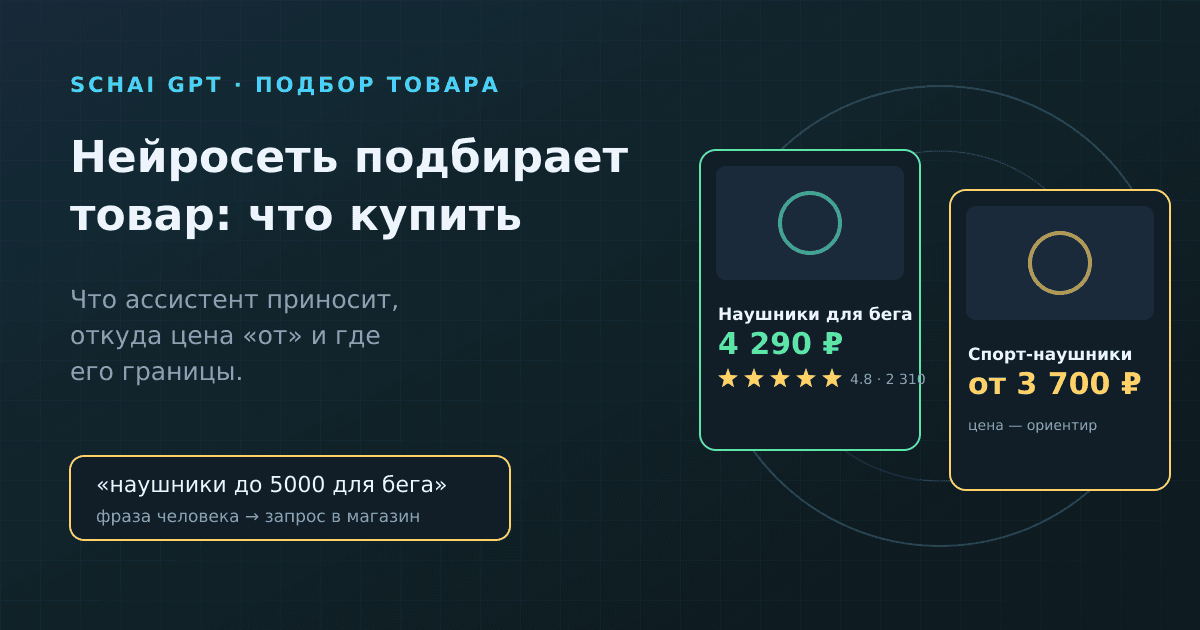 Нейросеть подбирает товар: как Schai GPT ищет, что купить, и почему цена «от»
