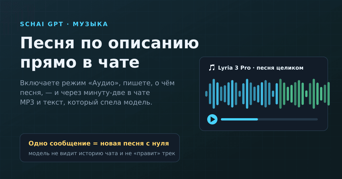 Песня по описанию прямо в чате: как Schai GPT делает трек и чего не умеет