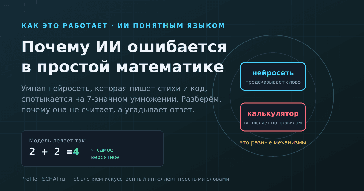 Почему ИИ ошибается в простой математике: умная нейросеть, которая путается в числах