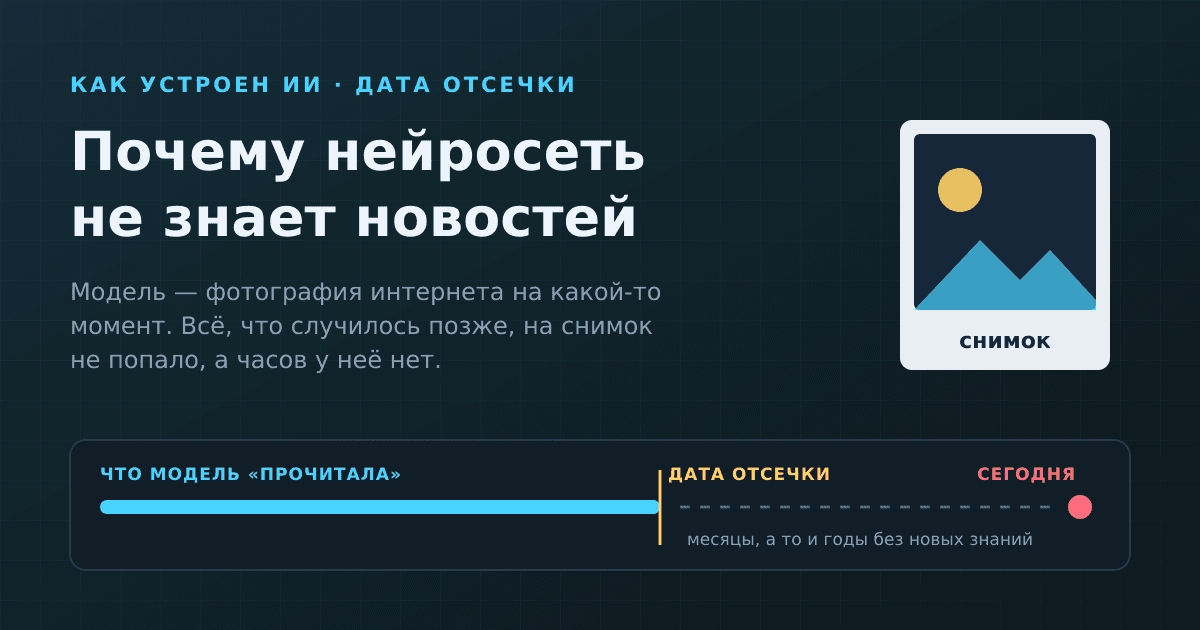 Почему нейросеть не знает новостей: что такое дата отсечки знаний