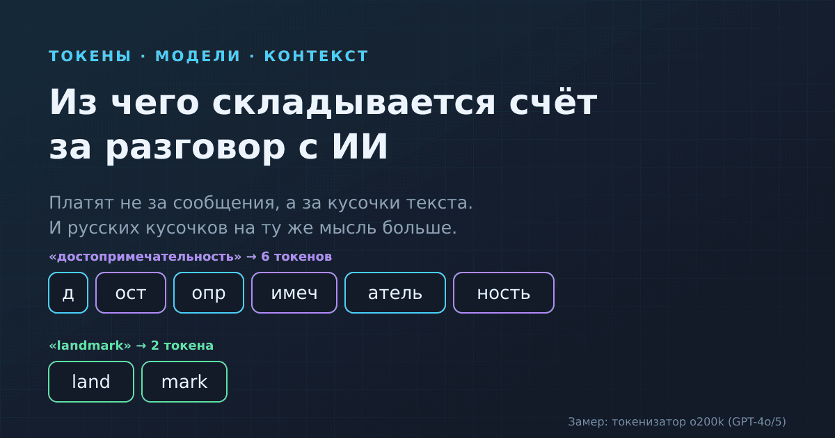 Счёт за разговор с ИИ: почему одна фраза стоит по-разному