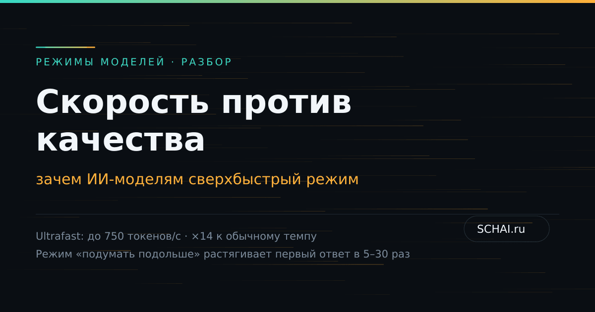 Скорость против качества: зачем ИИ-моделям сверхбыстрый режим