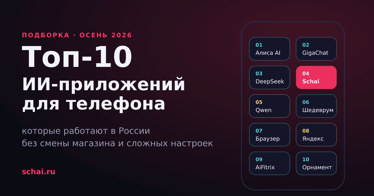 Топ-10 ИИ-приложений для телефона в 2026 году: что поставить в России