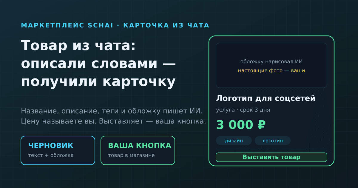 Продать через чат: как Schai GPT собирает карточку товара