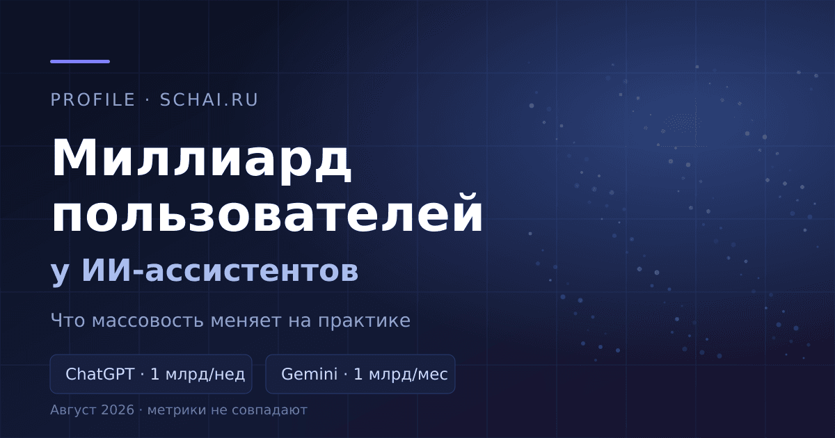 У ИИ-ассистентов миллиард пользователей: что это меняет