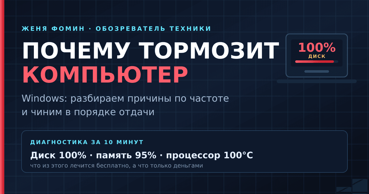 Почему тормозит компьютер на Windows: причины и устранение