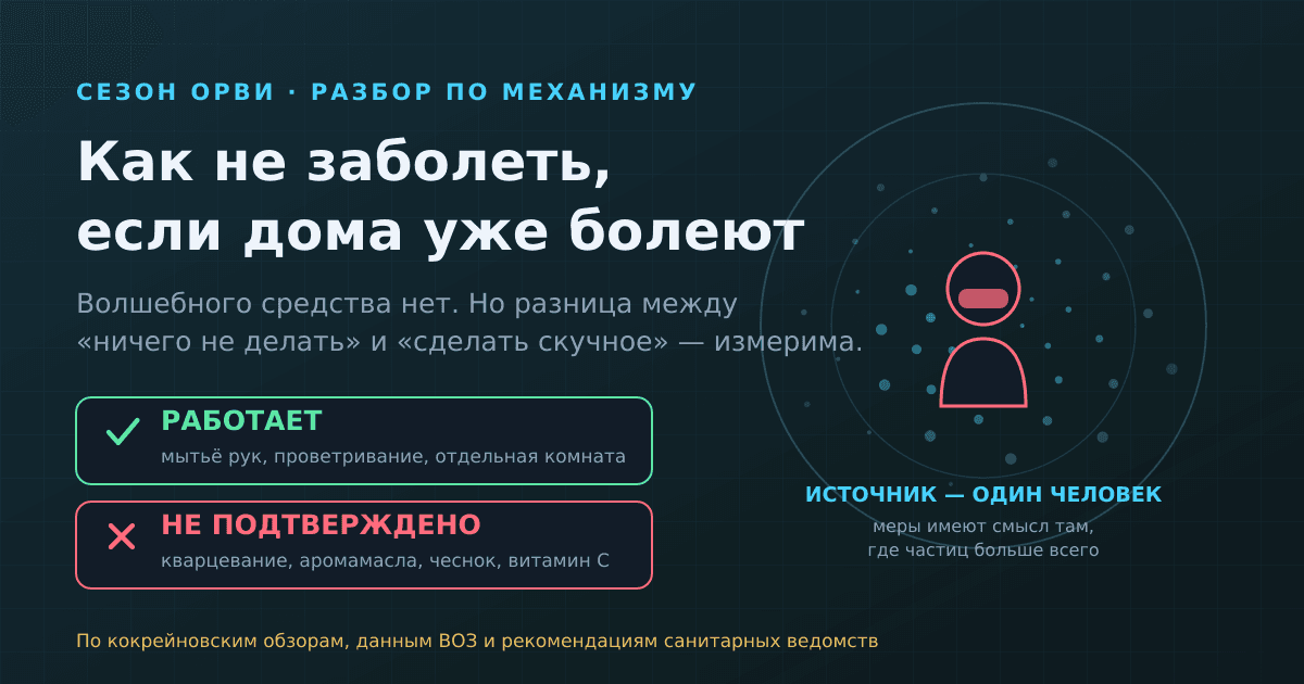 Как не заболеть, если дома уже кто-то болеет: что реально снижает риск